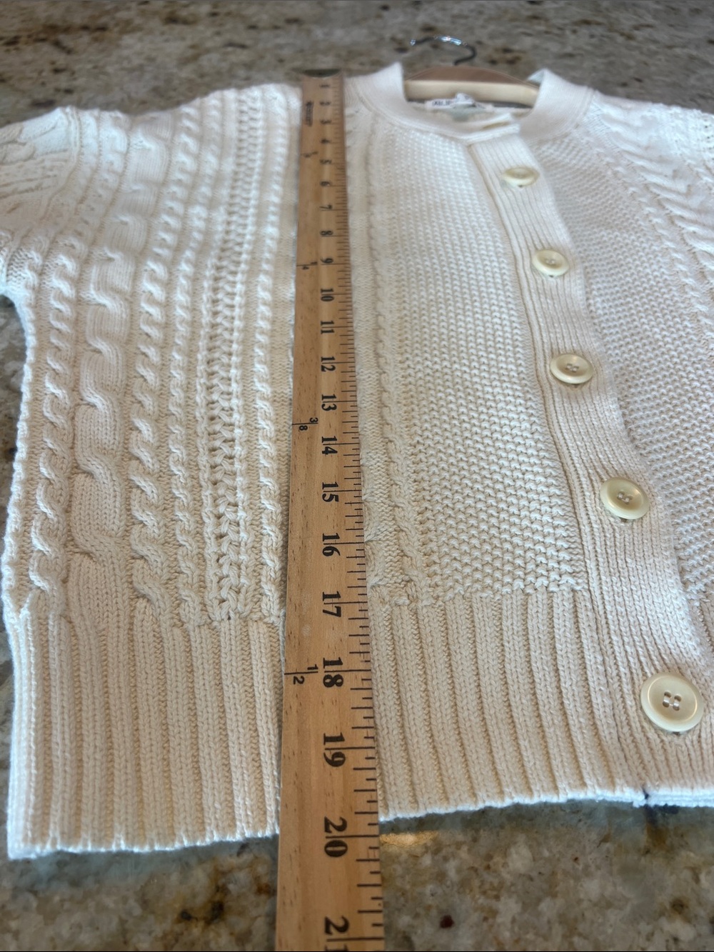 ALEX MILL CABLE KNIT NICO CHUNKY CARDIGAN IVORY SIZE SMALL - Picture 13 of 13